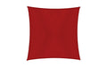 Sonnensegel Dreieck 5m, rot Spanngurten. UV-Schutz 50+.