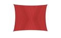 Sonnensegel Rechteck 3x4m, rot Spanngurten. UV-Schutz 50+.