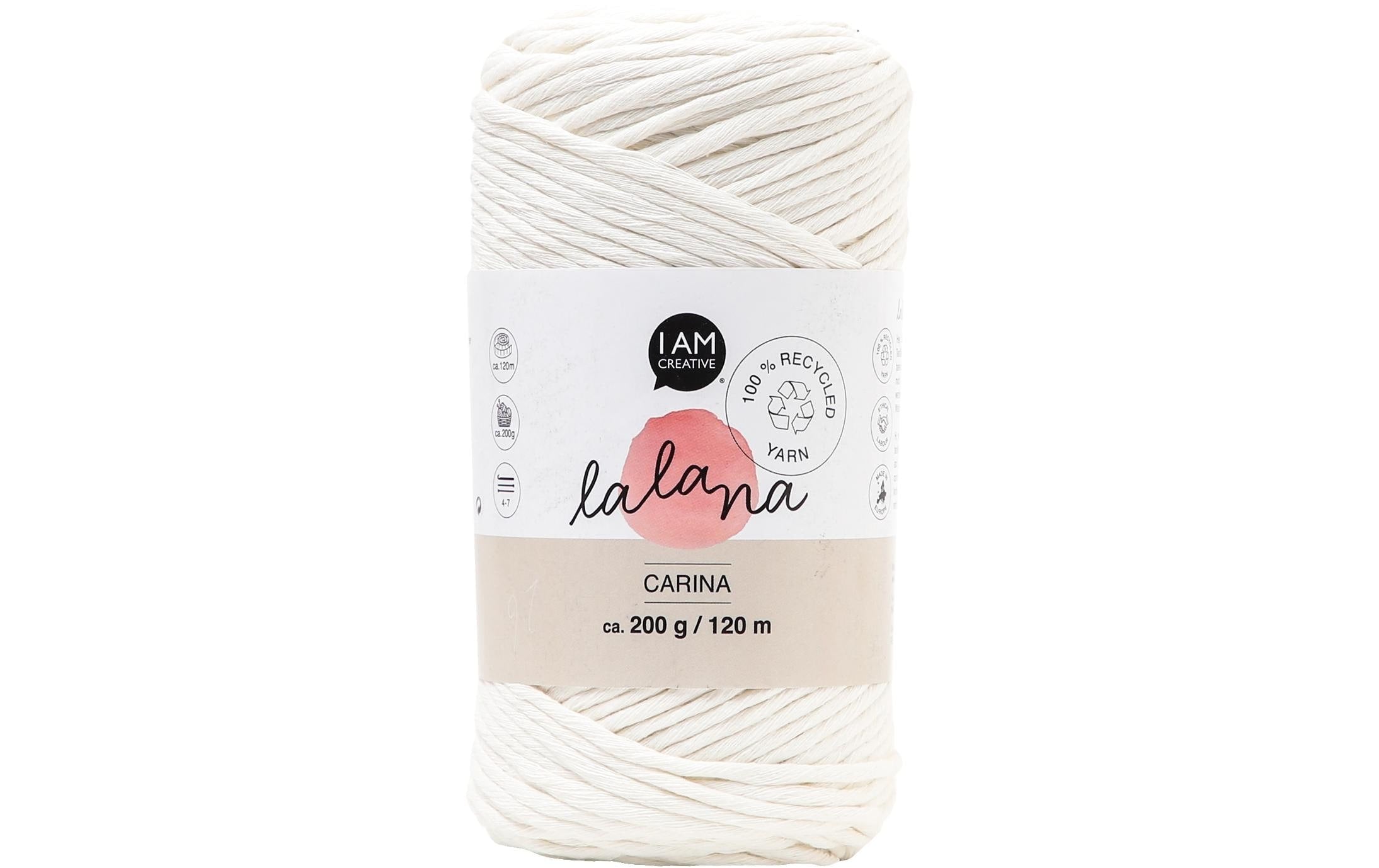 lalana Wolle Carina cream 200 g, ca. 120 m
