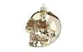 Inge Weihnachtskugel Totenkopf, Gold 2 Stück, Glas, 9 cm