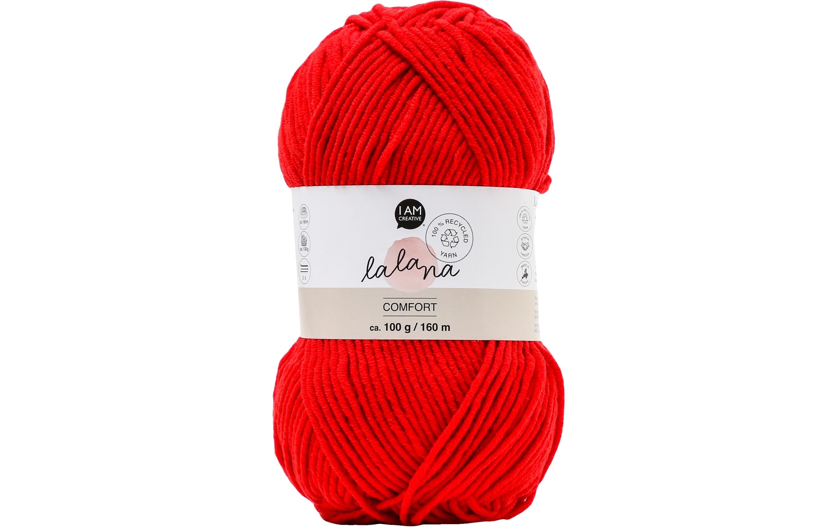 lalana Wolle Comfort rot 100 g, ca. 160 m