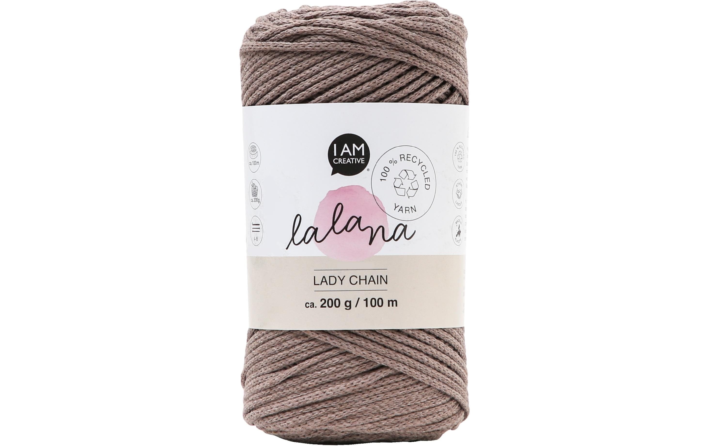 lalana Wolle Lady chain coffee 200 g, ca. 100 m
