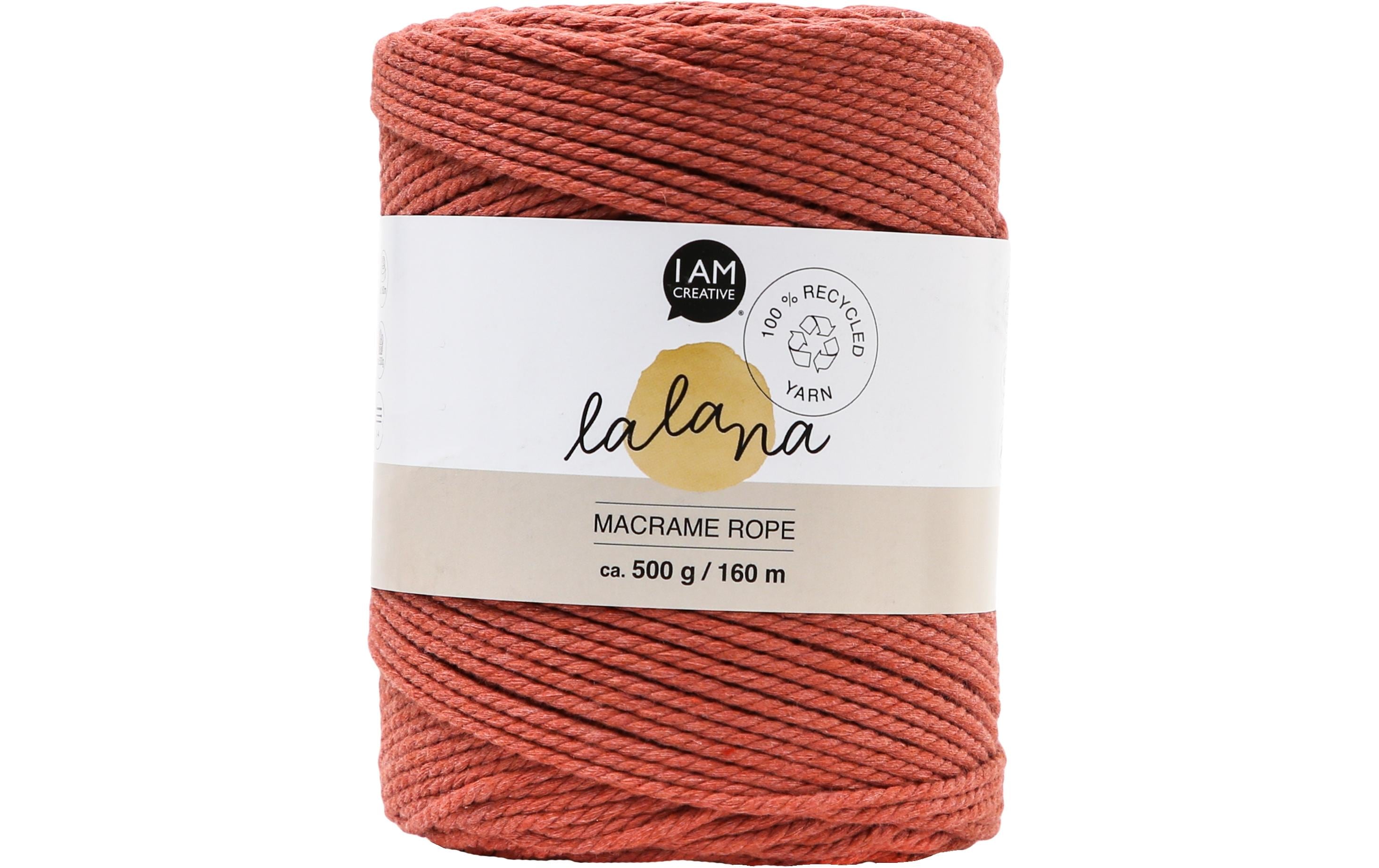 lalana Wolle Macrame rope rusty 2mm, 500g, 160m