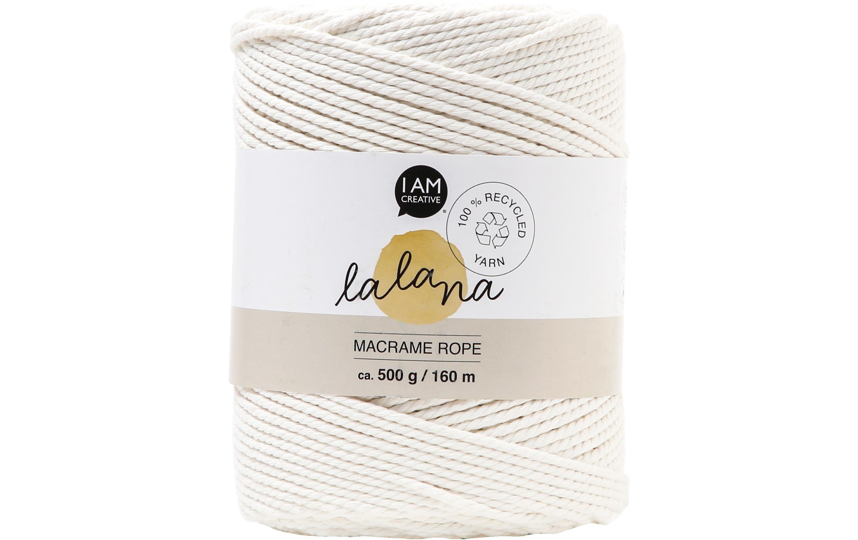 lalana Wolle Macrame rope cream 2mm, 500g, 160m