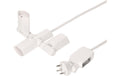 Abzweigstecker Clip-Clap 3xTyp13, weiss einzeln klappbar 180° (vertikal)