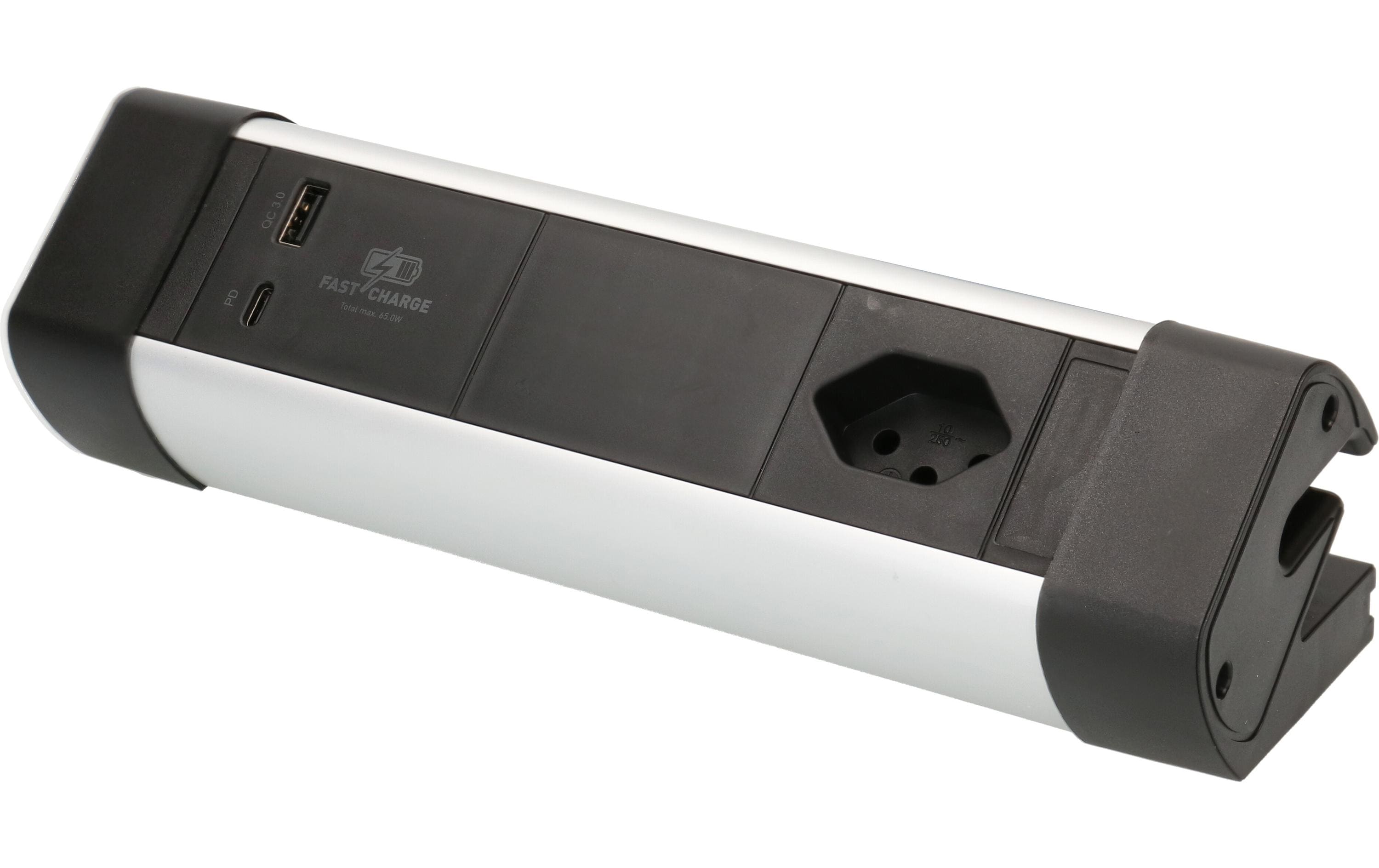 Max Hauri Steckdosenleiste Office Line 1xT13, 1xUSB-A, 1xUSB-C, PD+QC