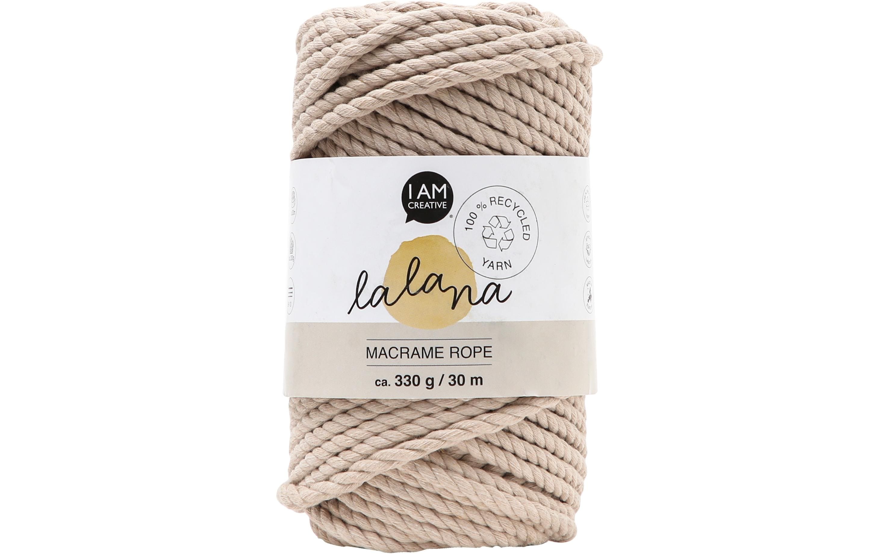 lalana Wolle Macrame rope beige 5 mm, 330 g, ca. 30 m