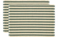 Södahl Tischset Statement Stripe Grün 2er Set, 33x48cm, je 50% Baumwolle/Jute
