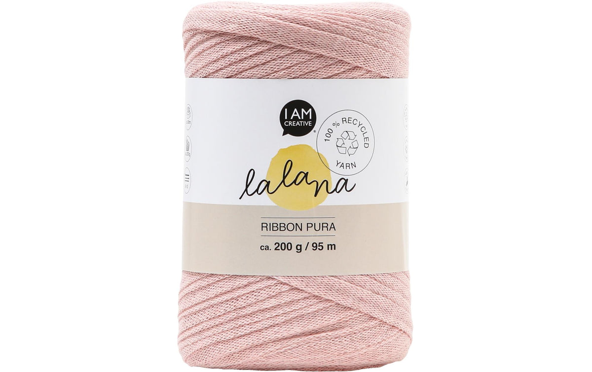 lalana Wolle Ribbon Pura powder 200 g, ca.  95 m