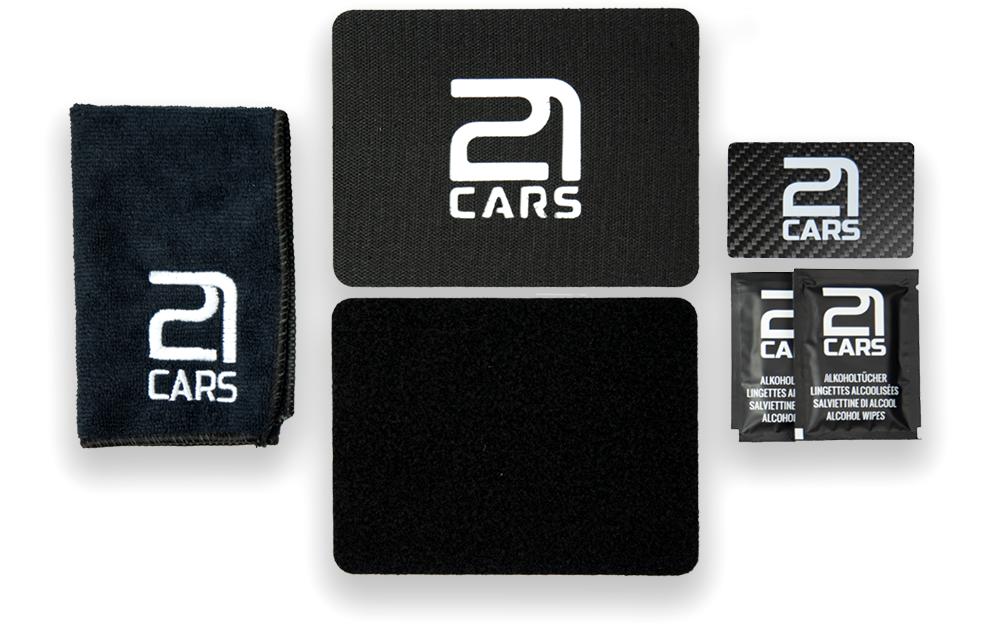 21Cars Klett Kennzeichenhalter Premium Set Motorrad