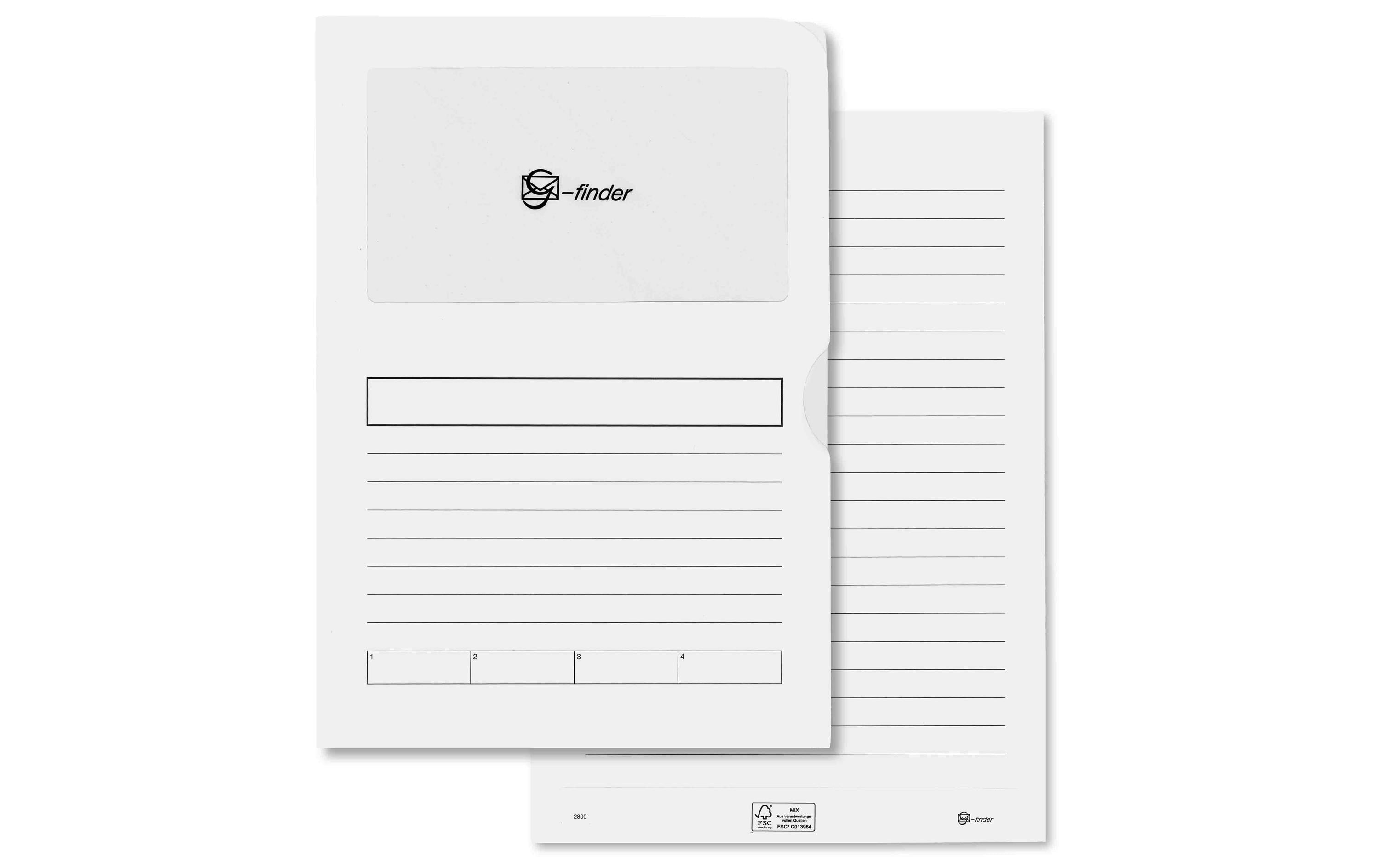 Gössler Organisationsmappe G-Finder, mit VD weiss, 100 Stück