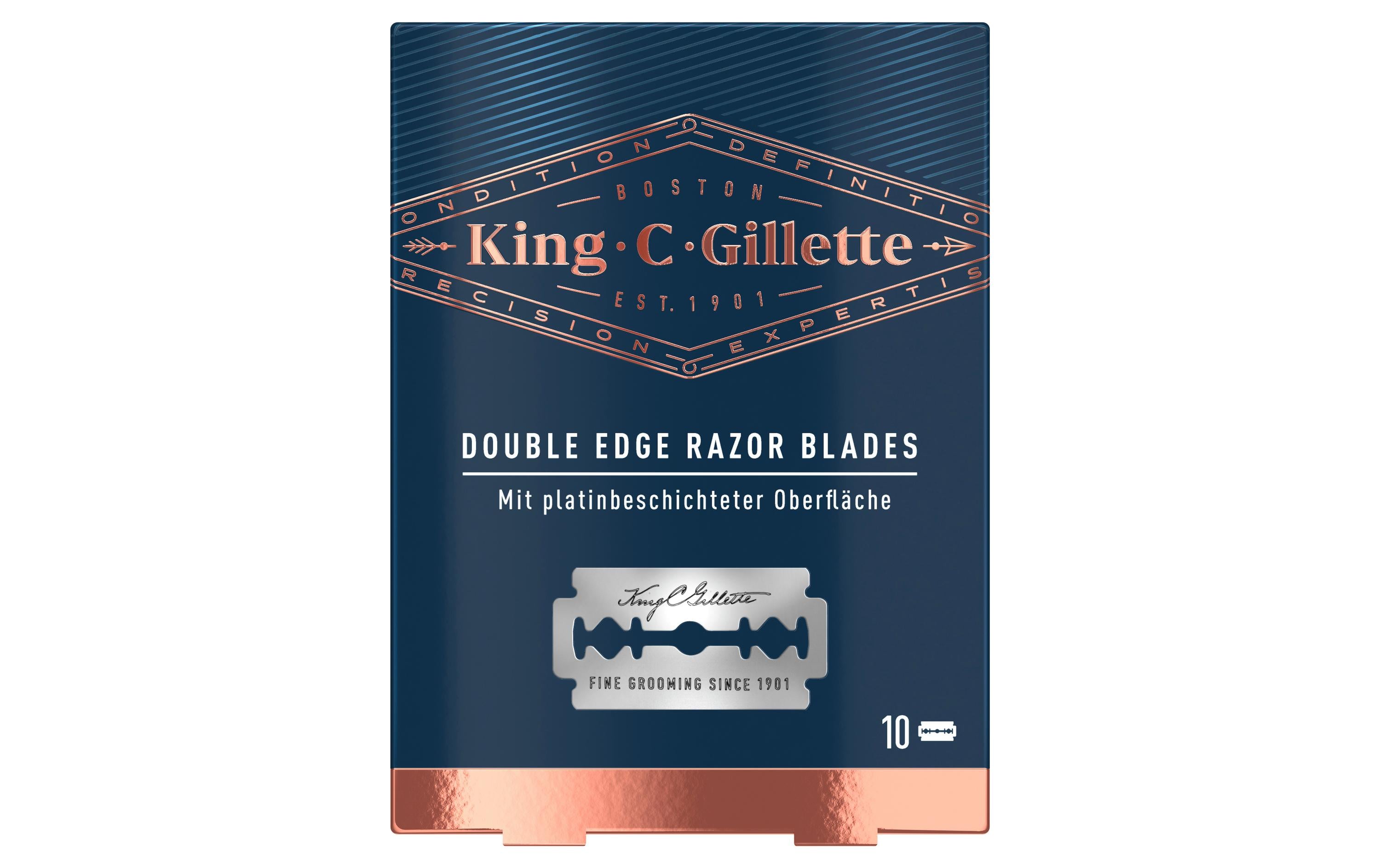 King C. Gillette Systemklingen für Rasierhobel 10 Stück