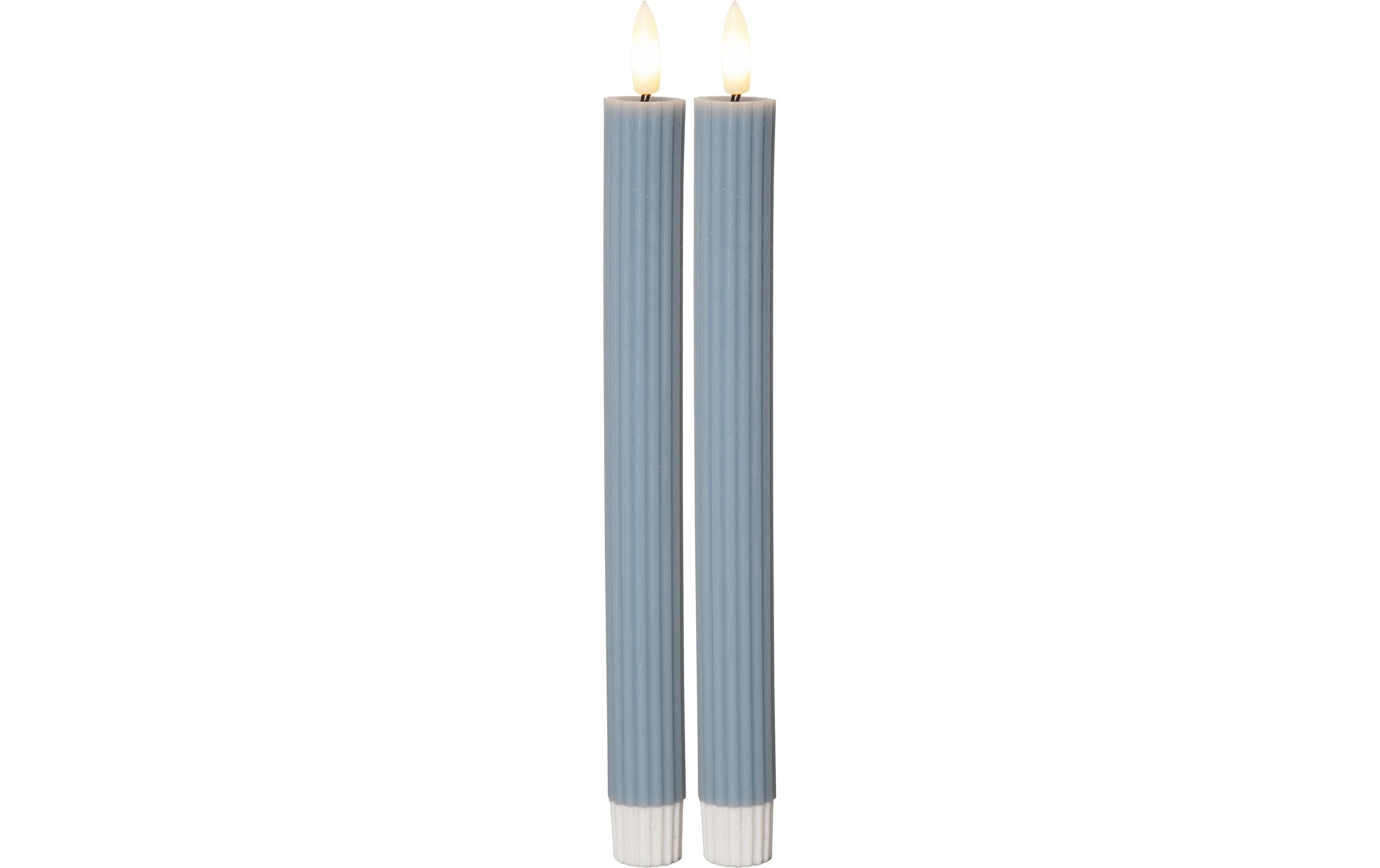 Star Trading LED Dinner Kerze 2P Fl Stripe IP20, Warmweiss, 2 LEDs