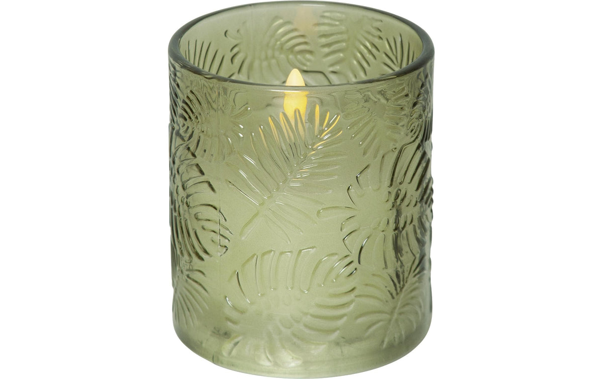 Star Trading LED Pillar Kerze Flamme Leaf IP20, Warmweiss, 1 LEDs