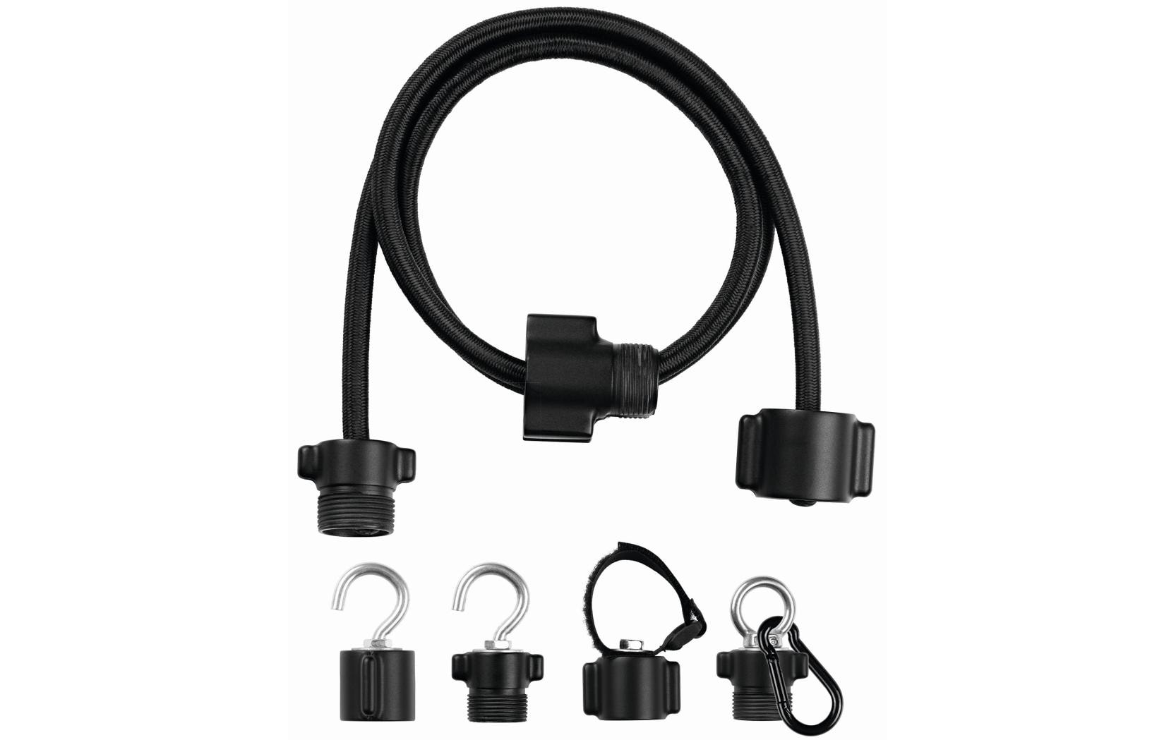 Modulfix Spanngummi Transport-Set Premium 9-tlg., 100cm, schwarz, inkl. Stoffbeutel