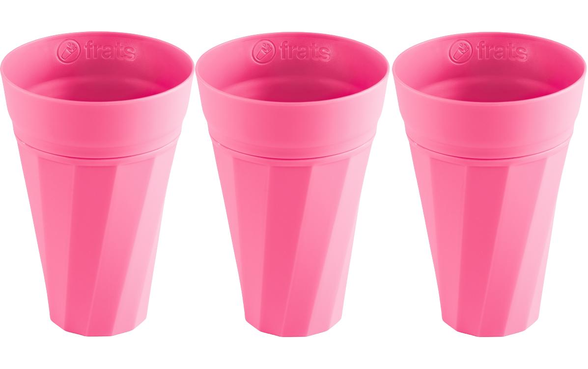 Frats Trinkbecher Set Selbstkühlend pink 3Stk., 300ml, selbstkühlend, stapelbar