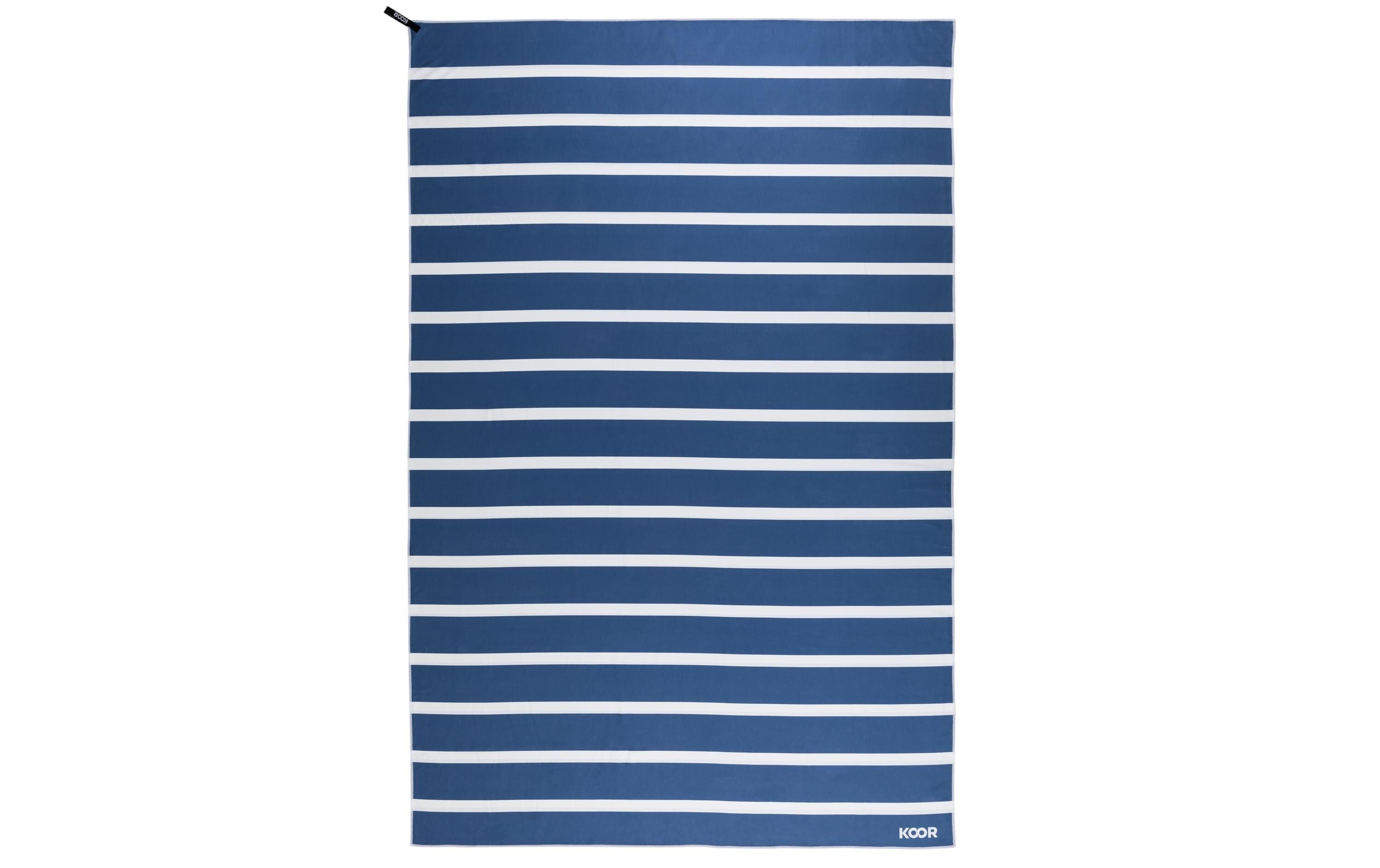 KOOR Badetuch blue stripes XXL 130x200cm, Silvadur