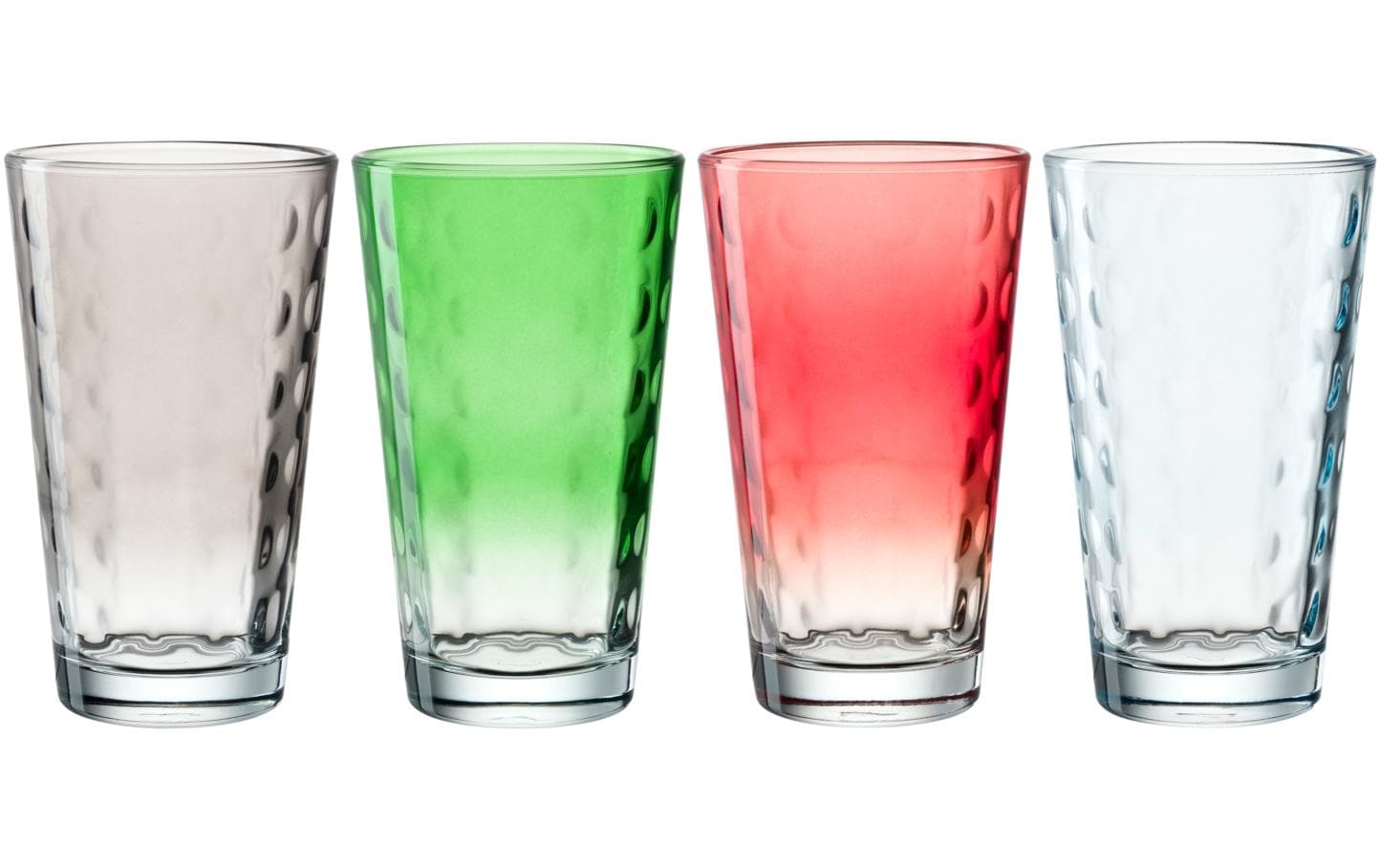 Leonardo LD Becher Optic XL 540ml assort. 4er Set, farbig, 300ml
