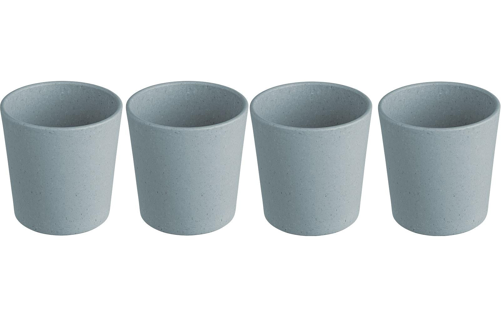 Koziol Becher Connect S 4er Set 190ml, 7.3x7.3x7.5cm, blau, bio-circular