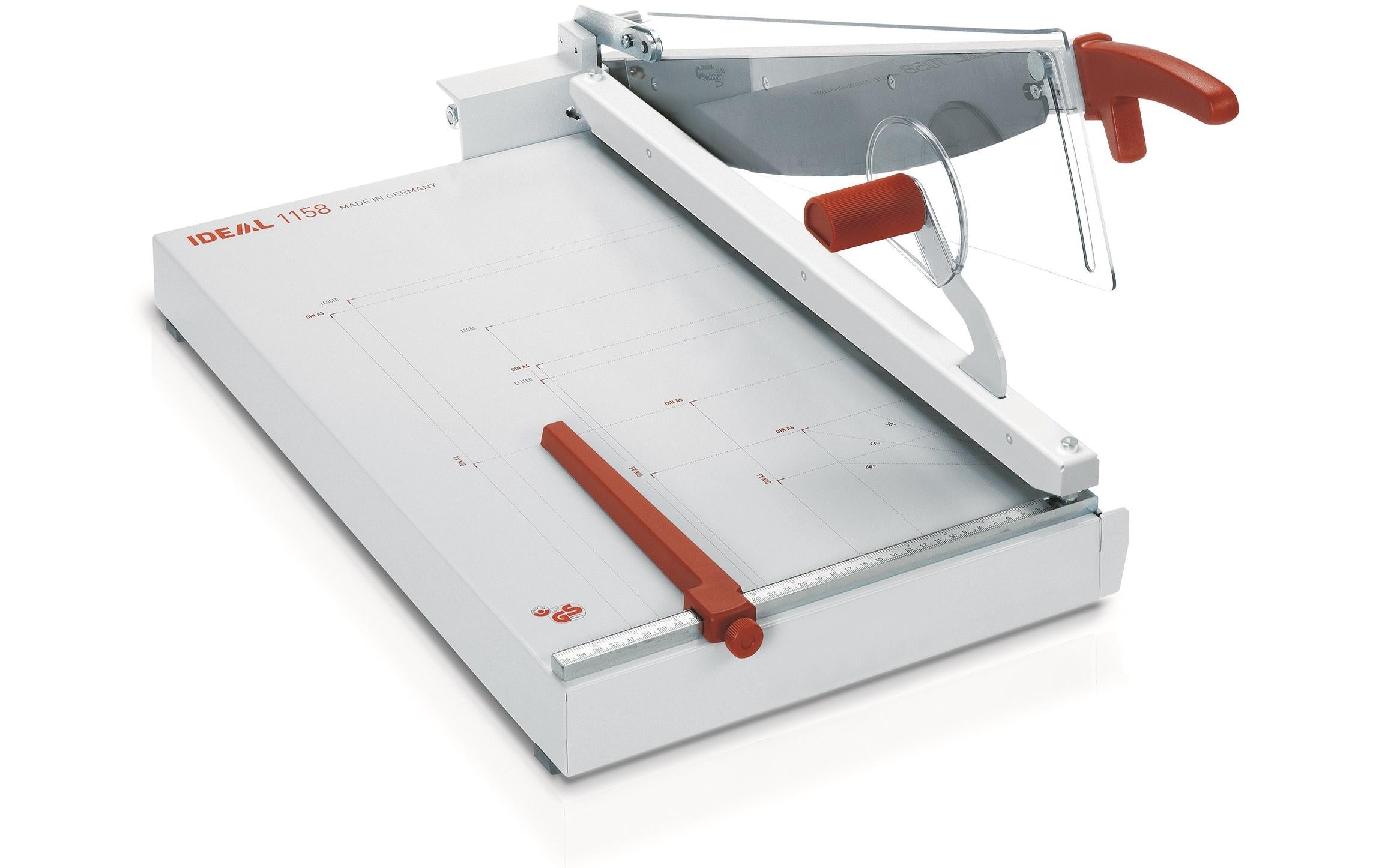 IDEAL Hebelschneider 1158 DIN-Einstellung, bis zu 40 Blatt (70g/m2),