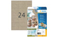Herma Etiketten aus Silphie Papier, braun 24 Etiketten, A4, 20 Blatt, 70 x 36 mm