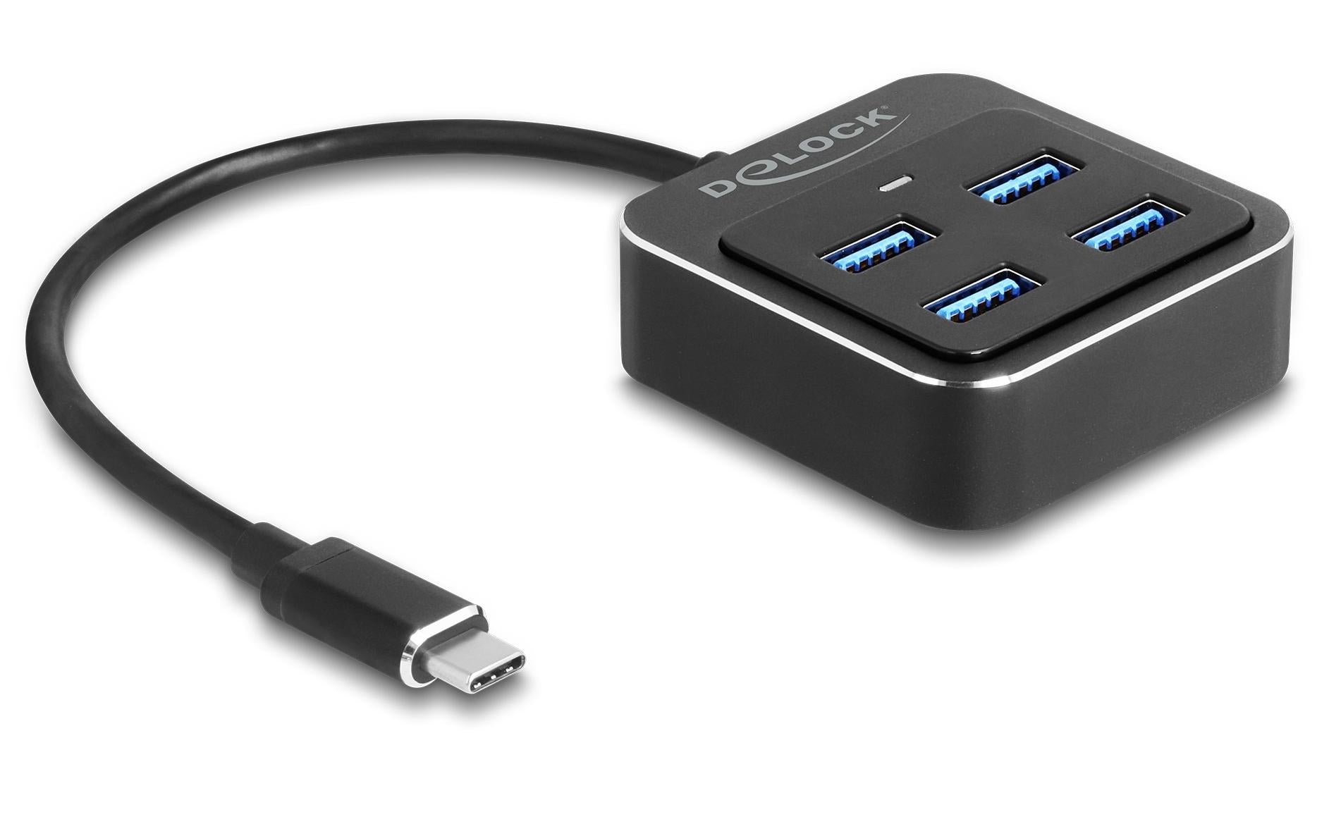 Delock USB 3.2 Gen 2 USB Type-C Hub 4x USB Typ-A Buchse, 10 Gbps