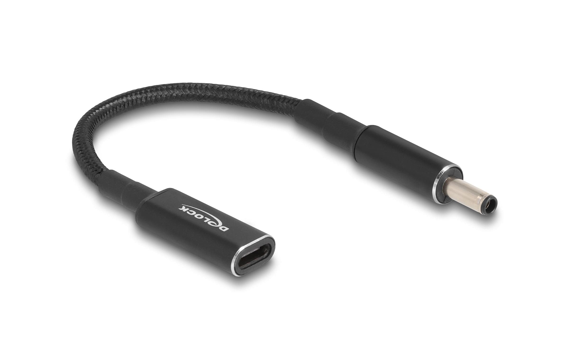 Delock Ladekabel USB-C zu Dell 4,5x3mm Buchse zu Stecker, 15cm
