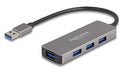 Delock USB 3.2 Gen 1 Typ-A Hub 4x USB Typ-A Buchsen seitlich