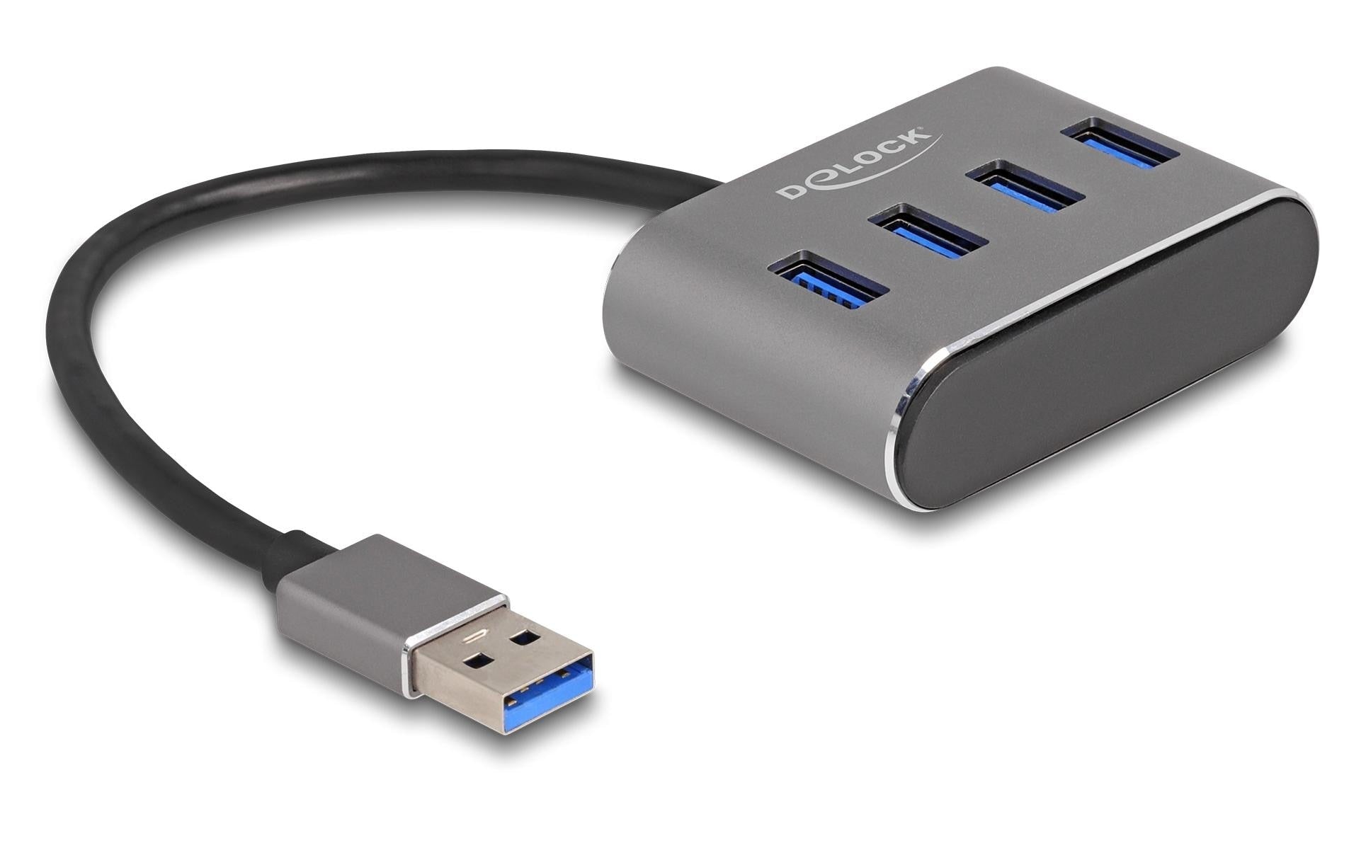 Delock USB 3.2 Gen 1 Typ-A Hub 4x USB Typ-A Buchsen oben