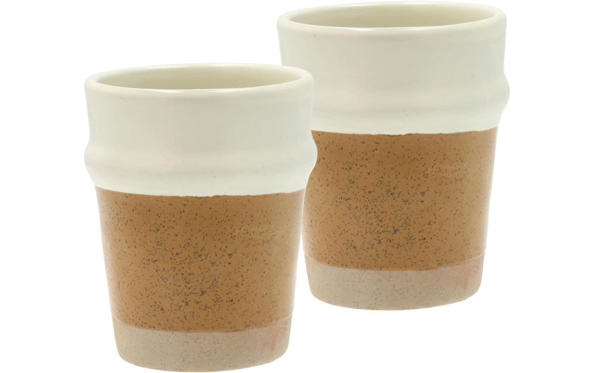 Villa Becher Evig 350ml Amber/Creme 2er Set 350ml, 8x10cm, Porzellan