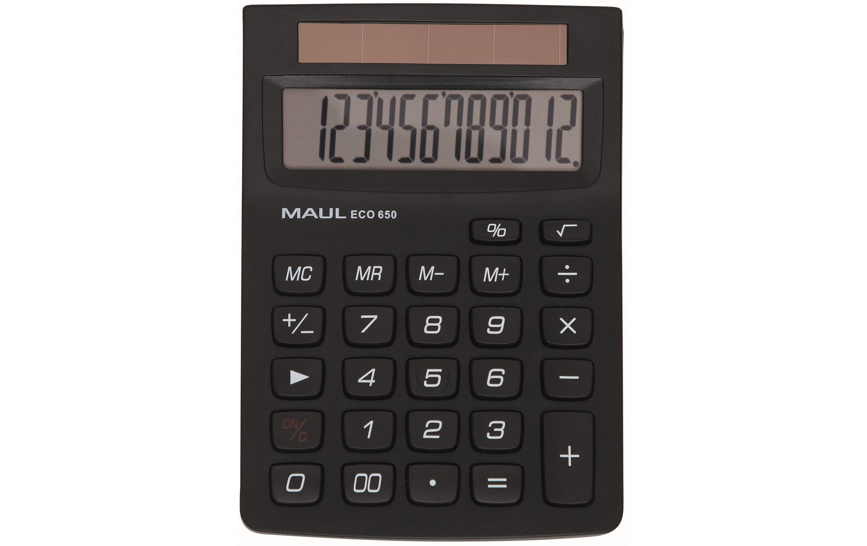 Maul Tischrechner ECO 650 12 Stellen, schwarz