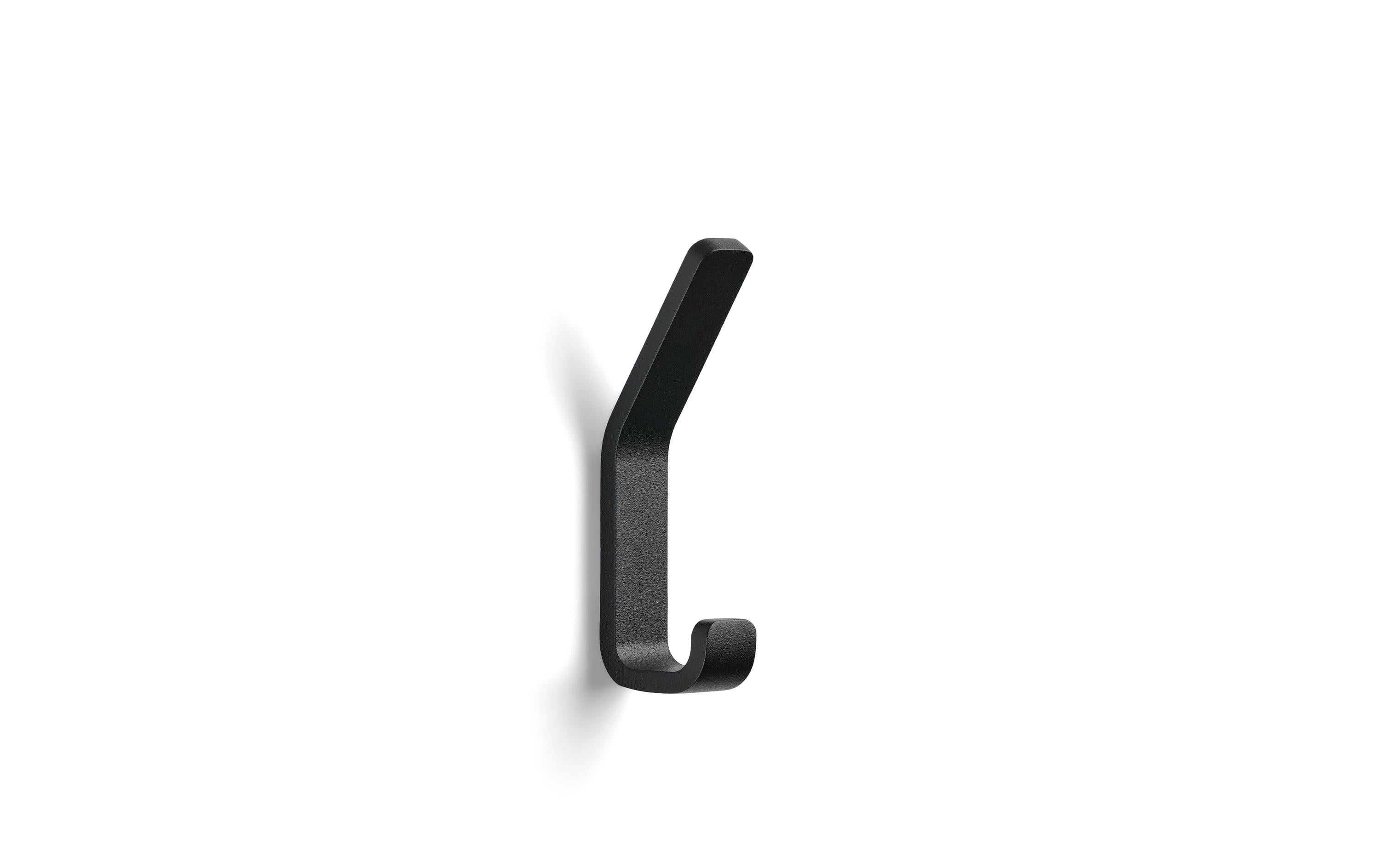 Zone Wandhaken Rime gross schwarz, 11.5cm