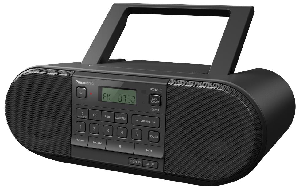 Panasonic RX-D552E-K DAB+ UKW CD Radio CD/Radio mit DAB+, Schwarz