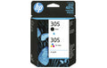 HP Combopack Nr. 305 - (6ZD17AE) 2er-Pack Schwarz, Farbe