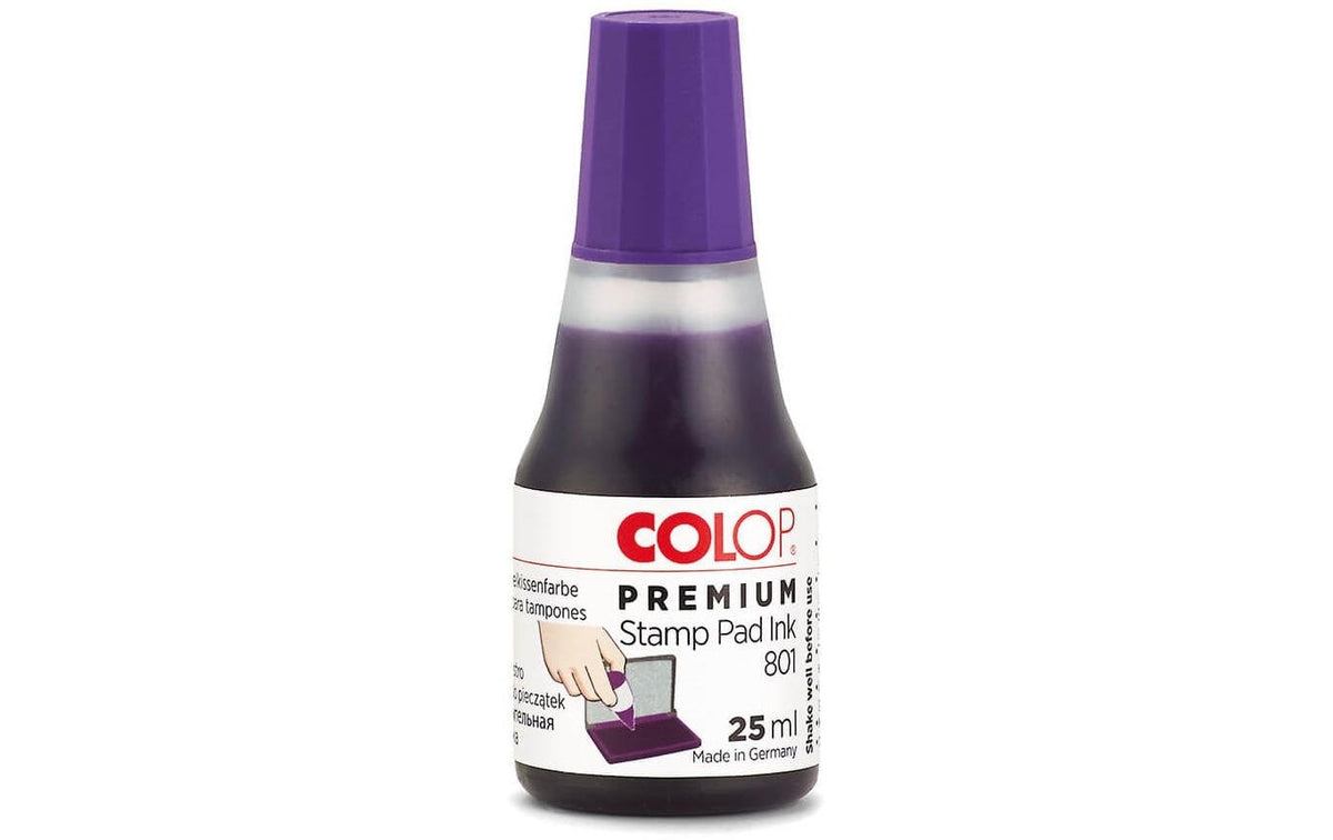 COLOP Stempelfarbe 801 für Handstempelkissen, 28 ml, violett