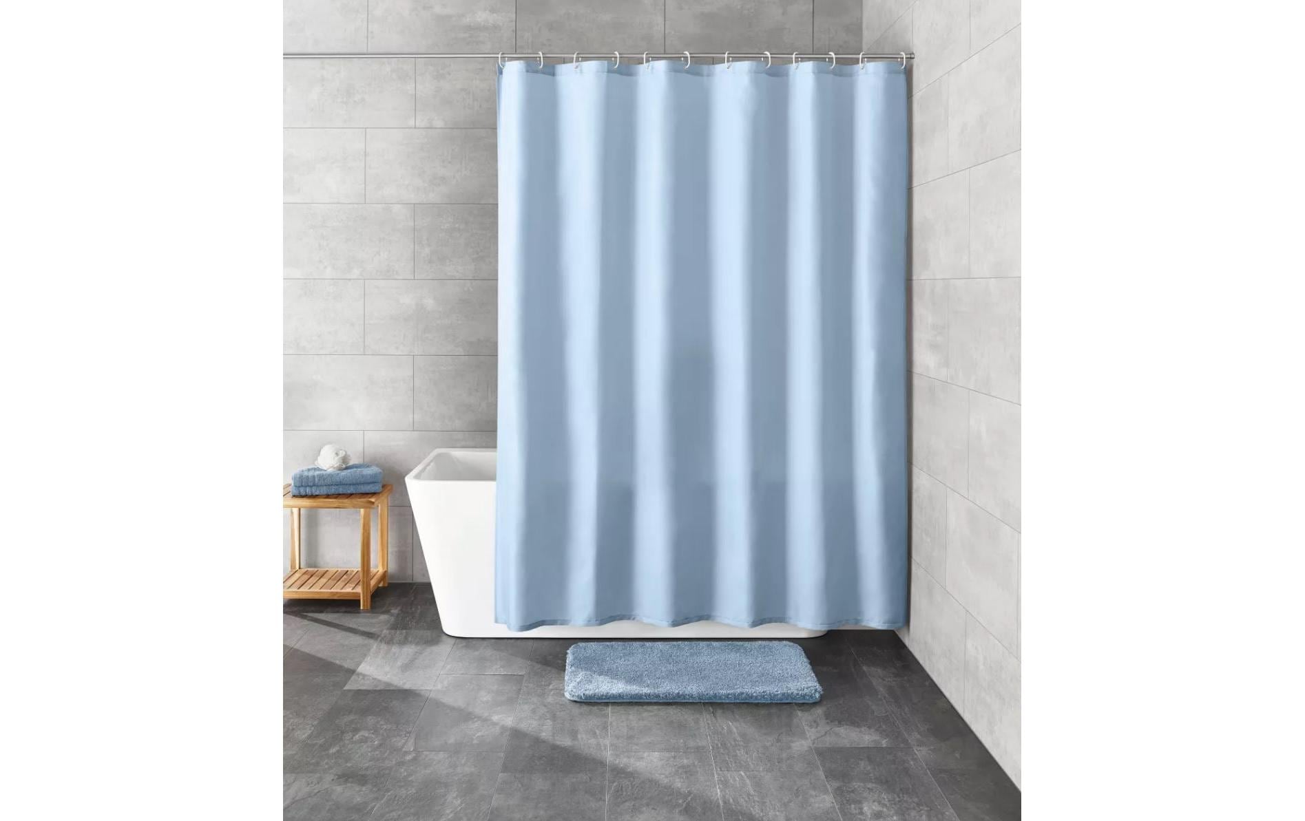 Kleine Wolke Duschvorhang Kito 100% Polyester, 240x180 cm, Azur