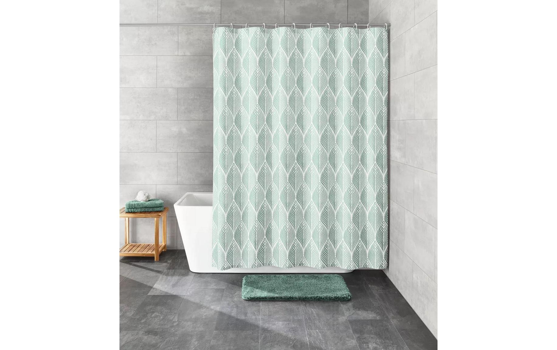 Kleine Wolke Duschvorhang Leaf 100% Polyester, 180x200 cm