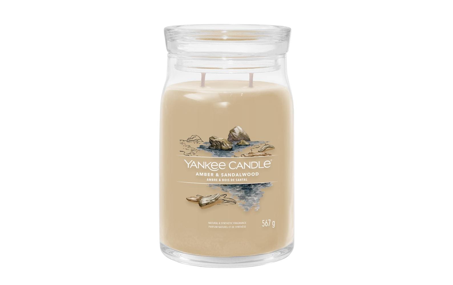 Yankee Candle Amber & Sandalwood Large Jar, Brenndauer ca. 60-90h