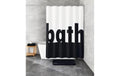 Kleine Wolke Duschvorhang Bath 180x200cm, 100% Polyester, schwarz weiss
