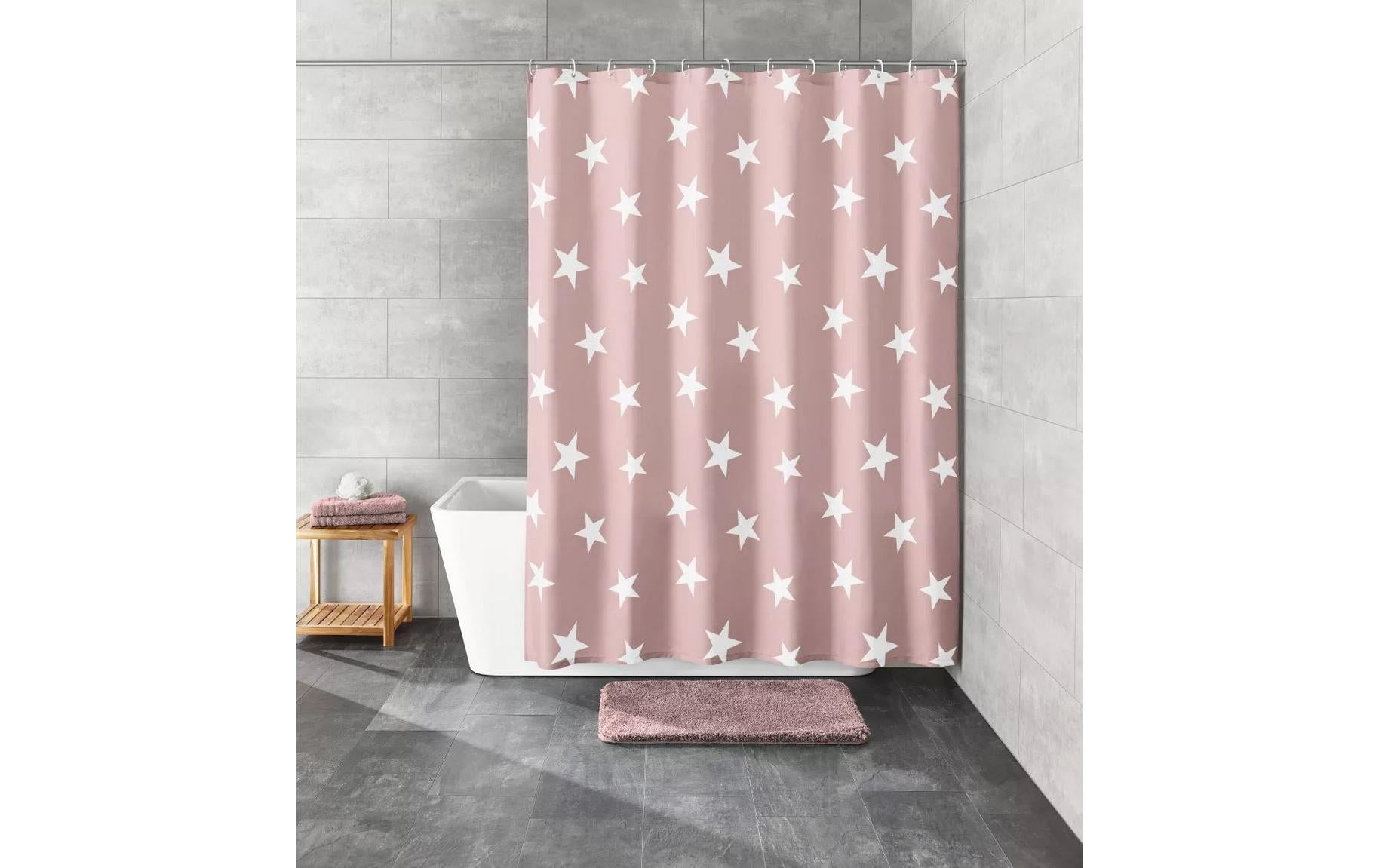 Kleine Wolke Duschvorhang Nova rose Länge 200cm, Breite 180cm, 100% PEVA