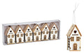 G. Wurm Aufhänger Haus, 6er Set Holz, 4x7x3 cm (BxHxT)
