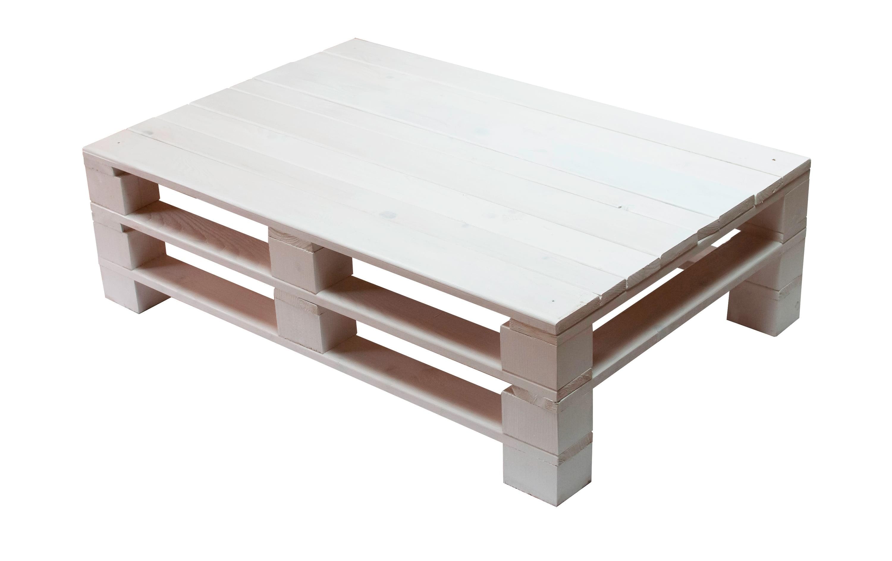 COCON Palettentisch weiss 120x80xH35cm