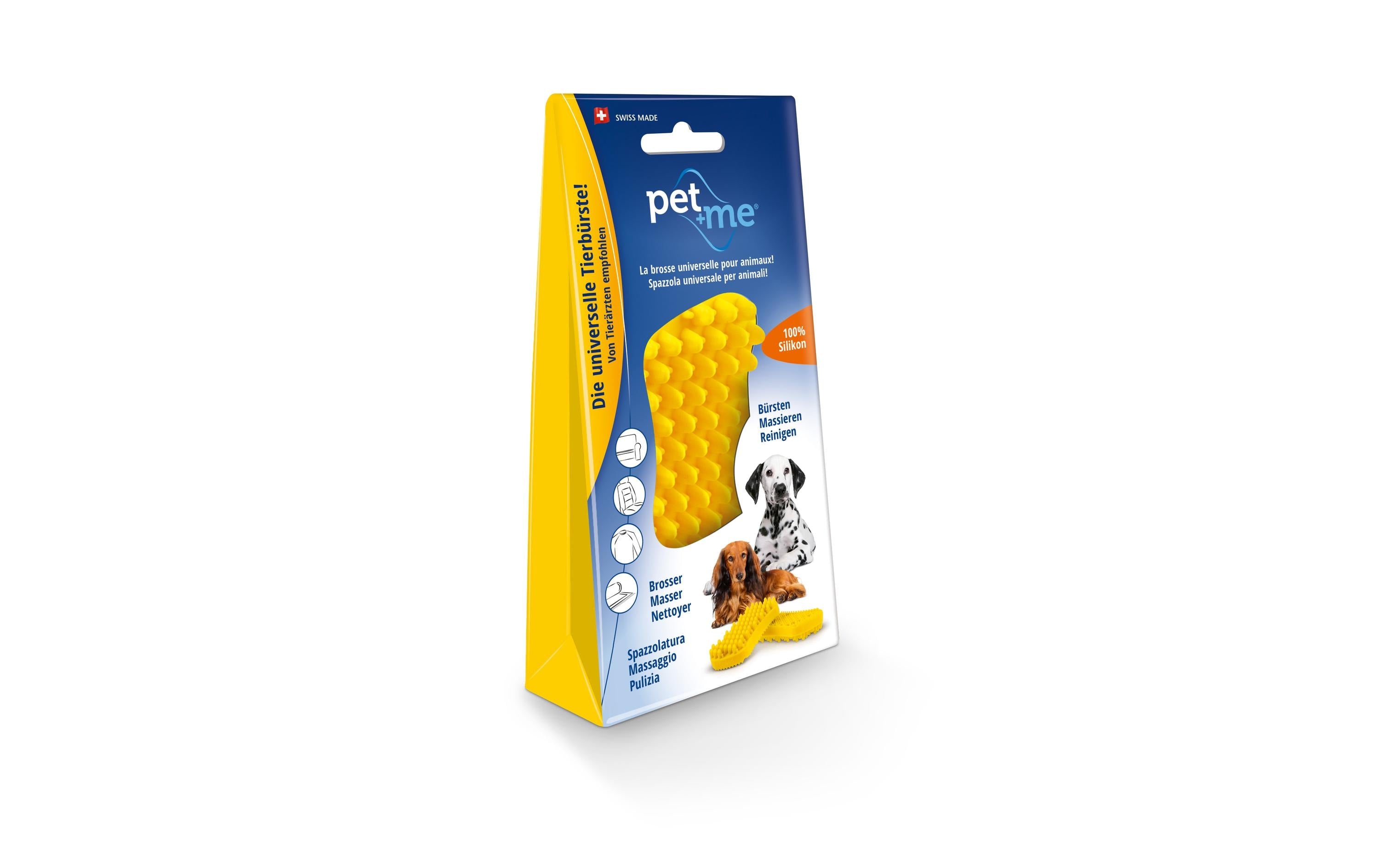 PET + ME Pflegebürste gelb 3.7 x 2.15 x 5.57 cm