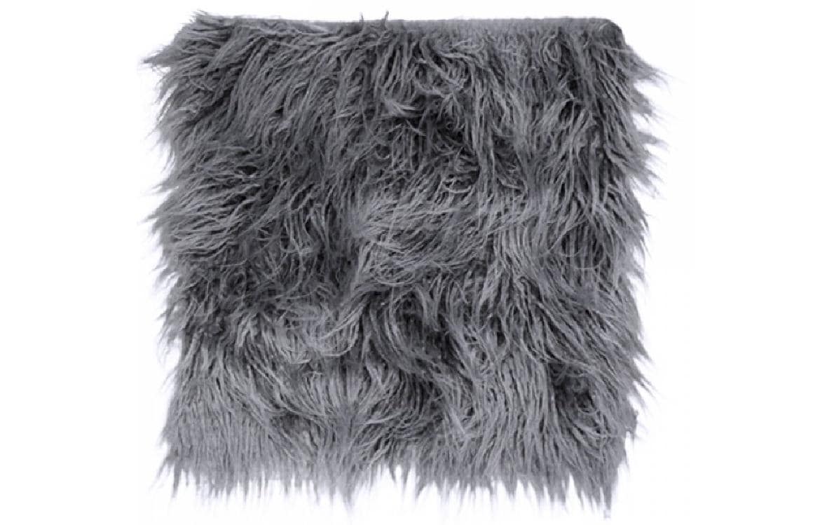 Chic Antique Sitzkissen Pelzimitat, Grau 40x40 cm, 80%Acryl, 20% Polyester