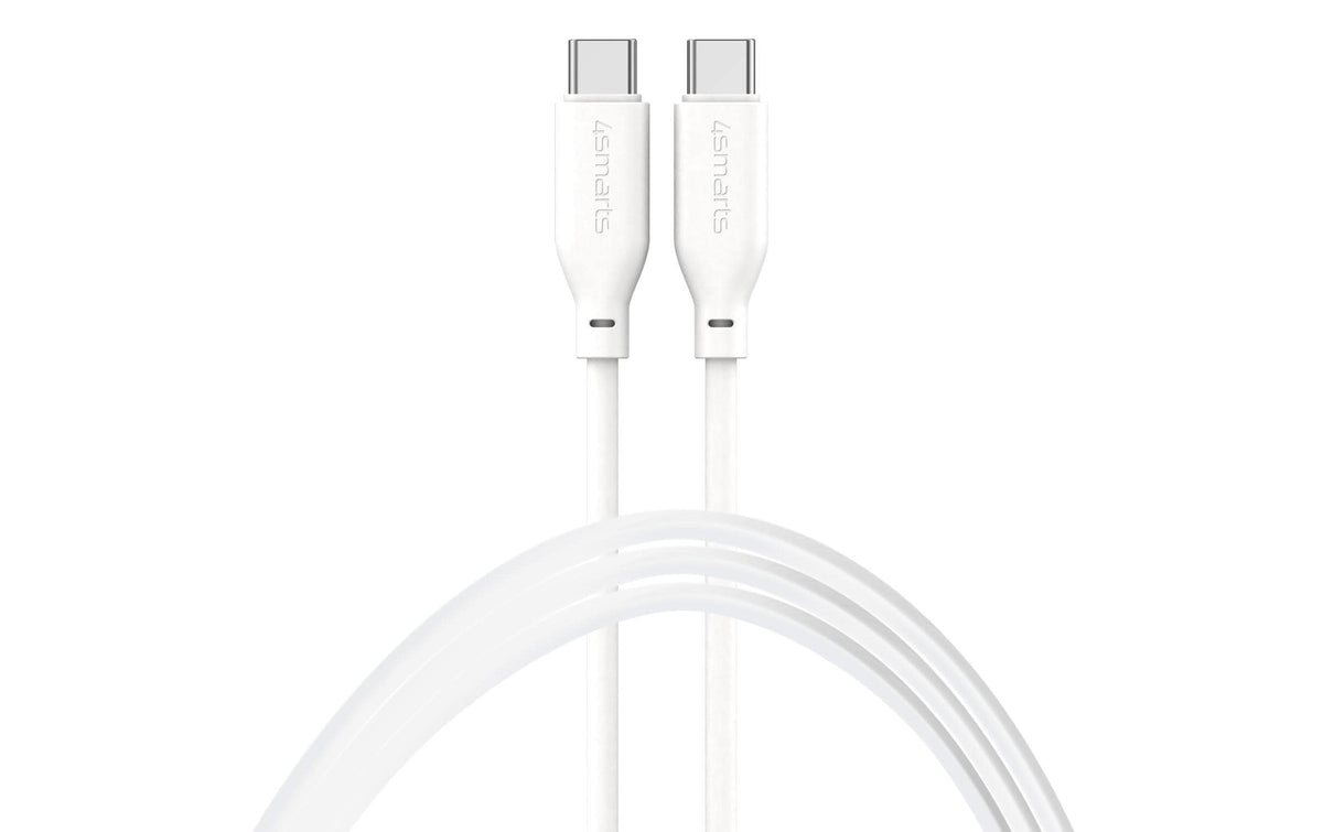 4smarts, USB 2.0-Kabel Silikon High Flex US 60Watt: Farbe: Weiss, 1.5m