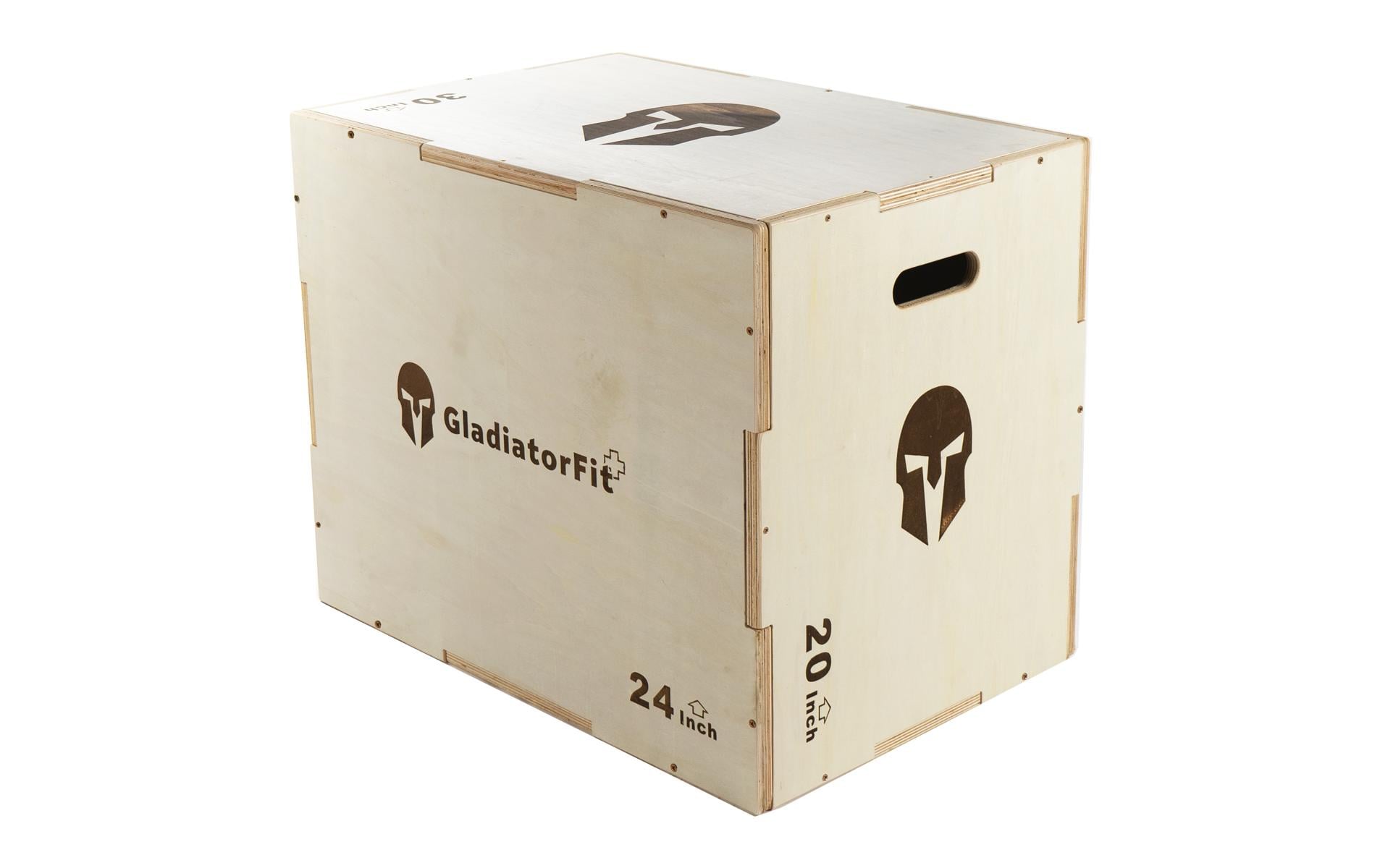 Sprung-Plyobox aus Holz 3 in 1 Schwarz mit Grün