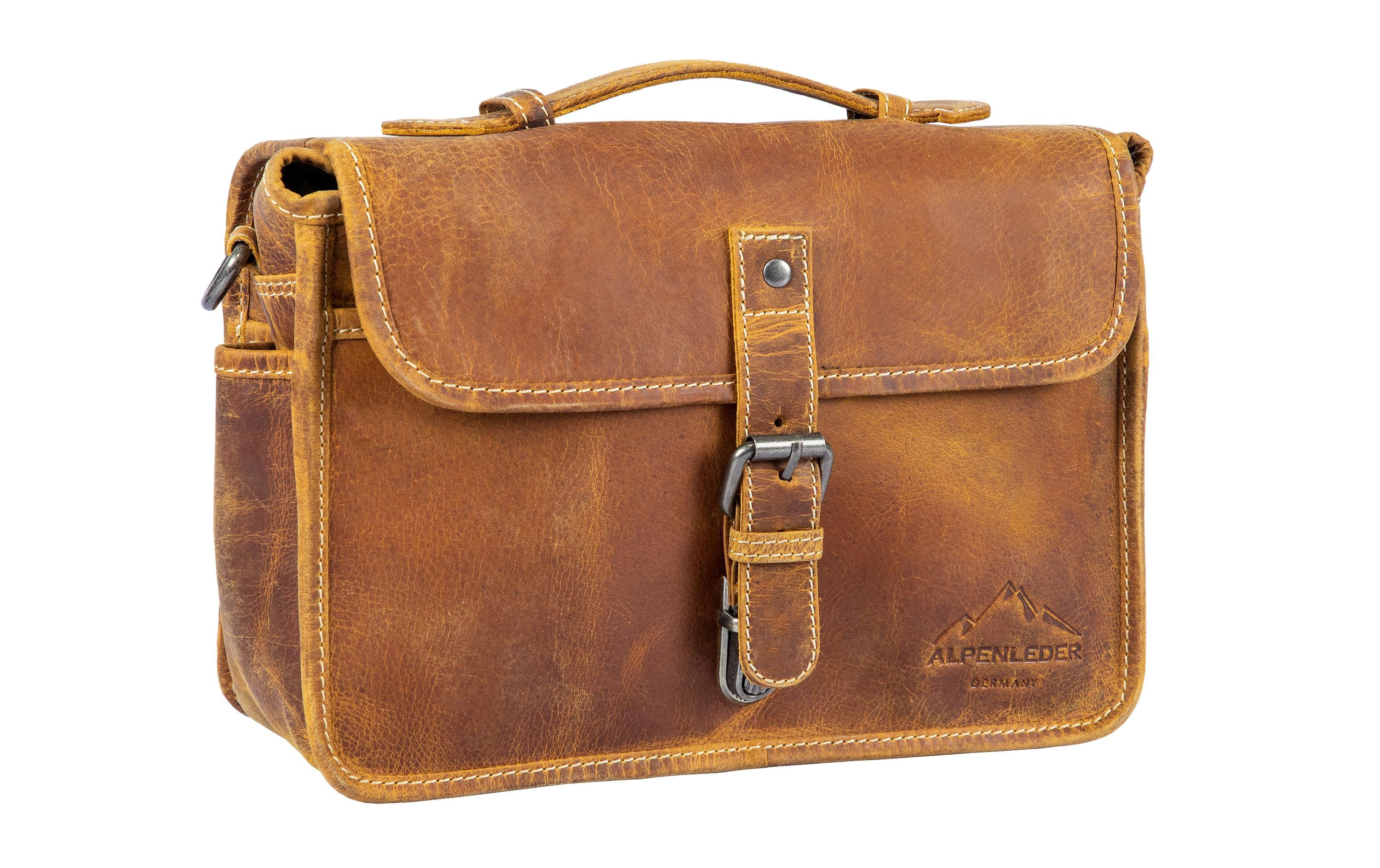 Alpenleder Kameratasche Presse wild camel, Leder