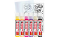 Marabu Window Color Prinzessin 6 x 25ml, 1 Malvorlage, Malfolie