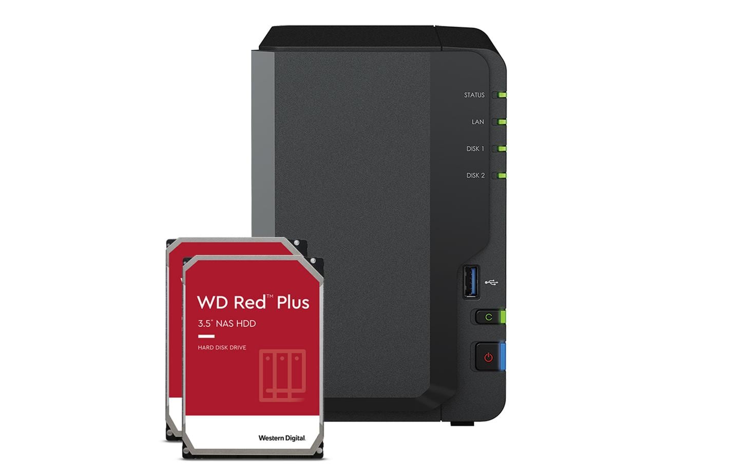Synology DS223, 2-bay NAS inkl. 2x 6TB HDD WD Red Plus