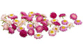 Dekomat Strohblüten, Rosa-Pink, 36 Stück im Beutel, Stoff, Kunststoff, D: 5 cm